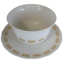 [458189] Sauciere mit Teller Golddekor 1tlg Krautheim Rialto gebraucht - sehr gut Bild 2