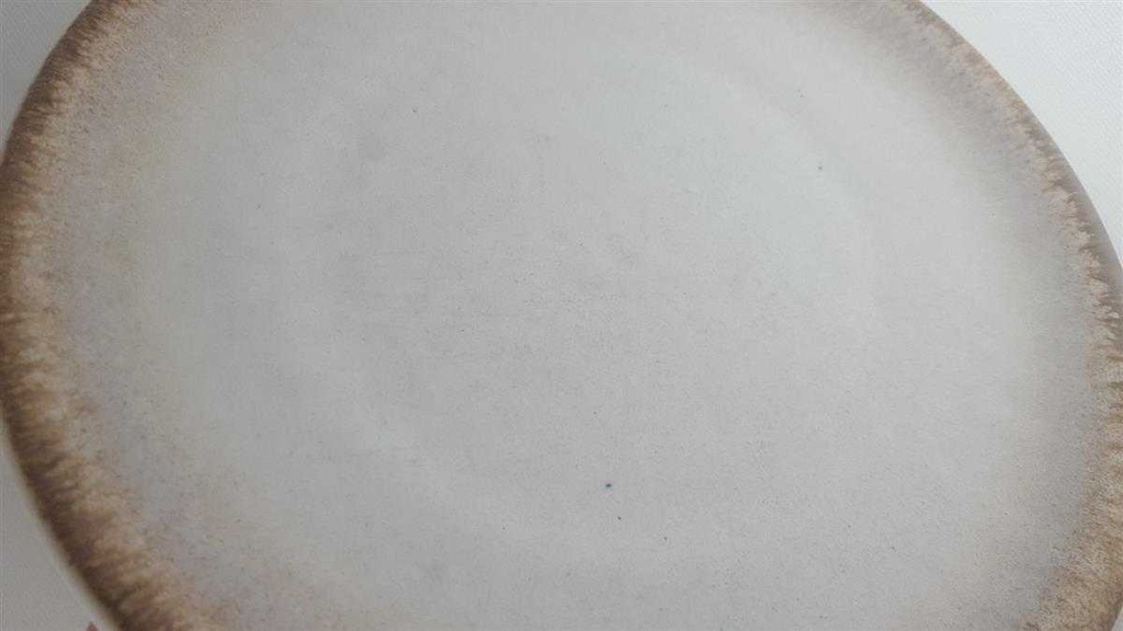 [4581902] Kuchenteller Dessertteller Frühstücksteller Handarbeit 19 cm Silberdistel Fayencen Sahara Braun gebraucht - gut Bild 3