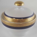 [4581923] Zuckerdose Winterling Marktleuthen Kobaltrand mit Goldraute rund gebraucht - gut Bild 2
