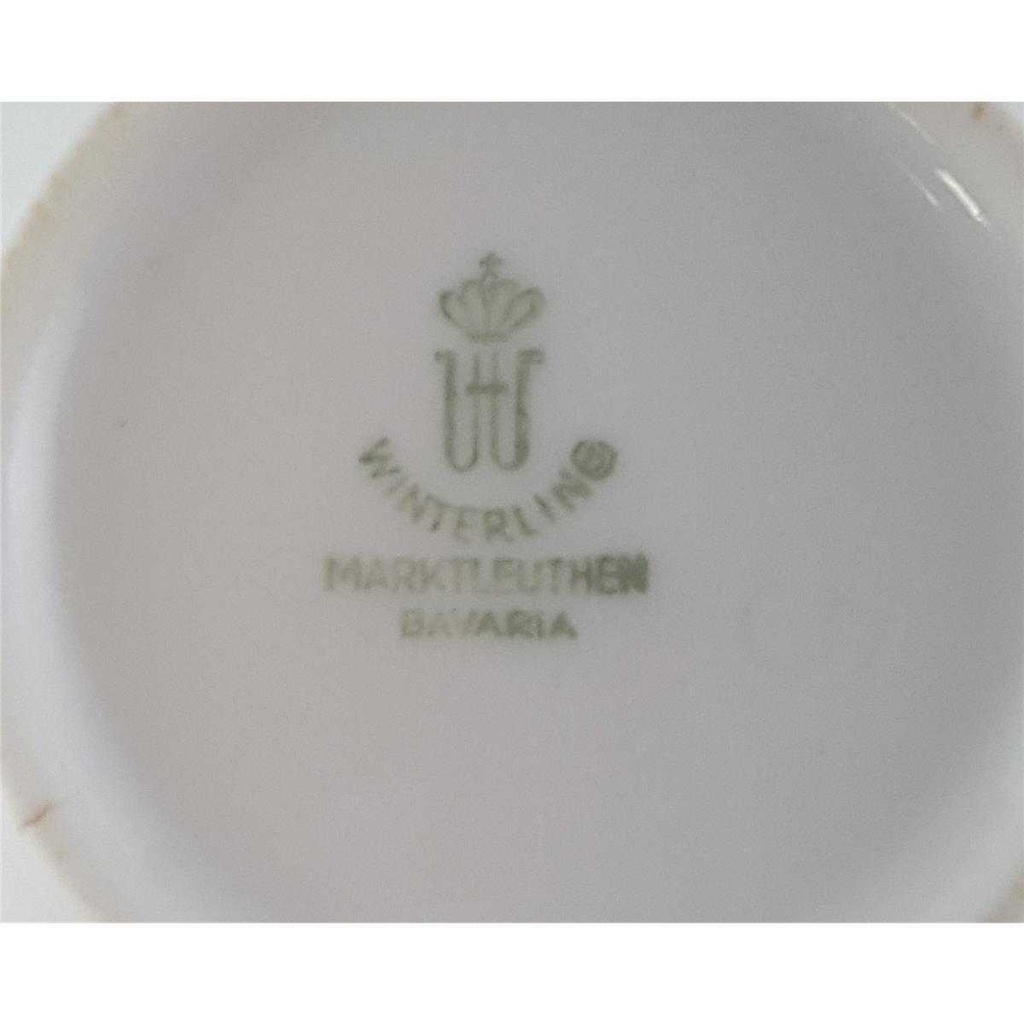 [4581923] Zuckerdose Winterling Marktleuthen Kobaltrand mit Goldraute rund gebraucht - gut Bild 4