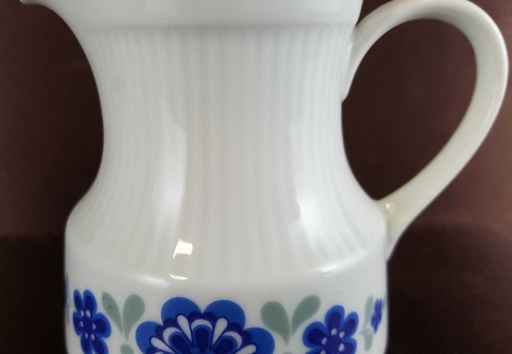 [4581954] Milchkännchen Mitterteich Form 870 Blumendekor blau grau Blumen gebraucht - sehr gut Bild 3