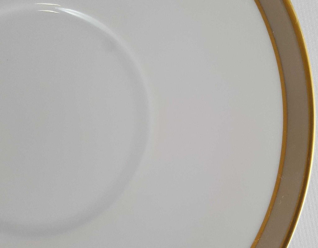 [4581956] Untertasse für Kaffee Goldrand 15 cm Thomas Porzellan Medaillon Grau Braun gebraucht - sehr gut Bild 3