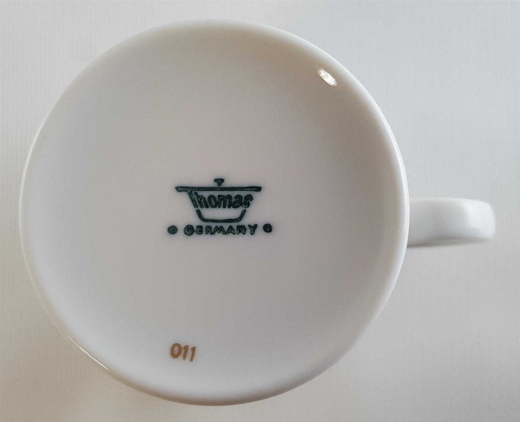 [4581957] Kaffeetasse Tasse Goldrand Thomas Porzellan Medaillon Grau Braun gebraucht - gut Bild 4