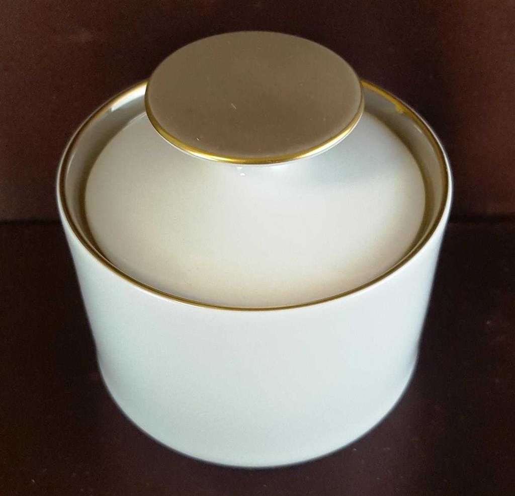 [4581962] Zuckerdose Goldrand Thomas Porzellan Medaillon Grau Braun gebraucht - gut Bild 2