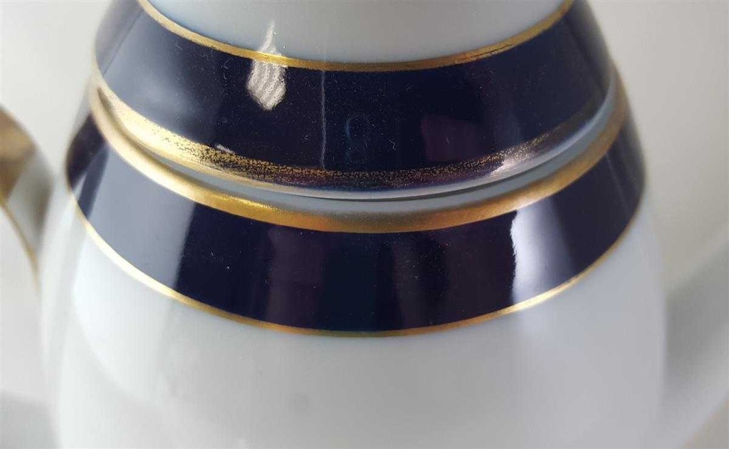 [4581966] Kaffeekanne Goldrand 1,15 L Melitta Madrid Kobaltblau mit Blau gebraucht - gut Bild 4