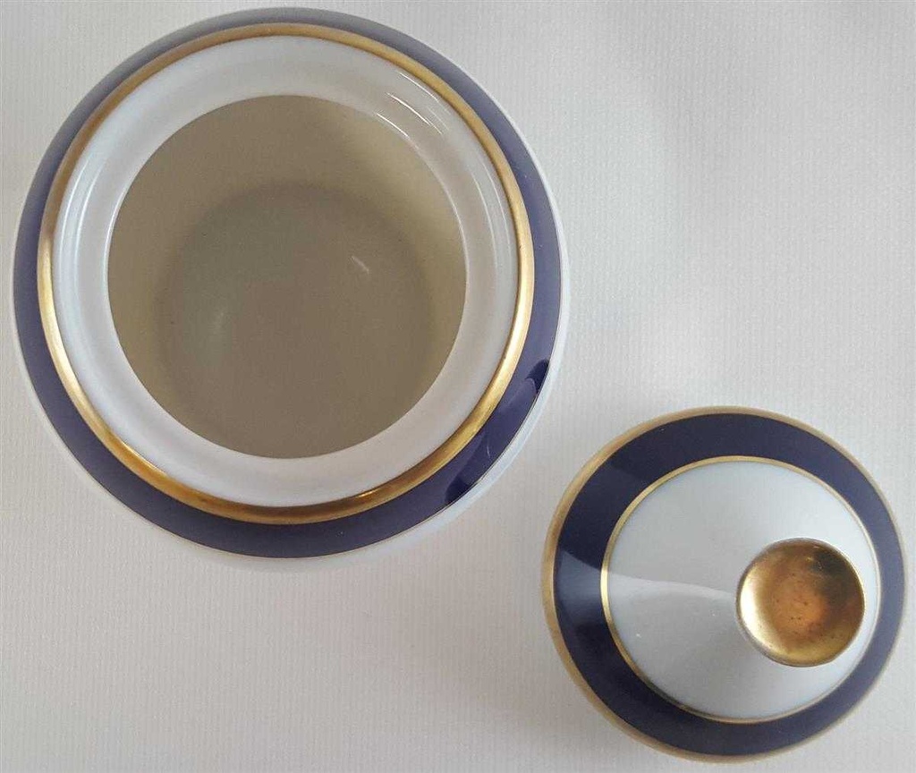 [4581968] Zuckerdose Goldrand Melitta Madrid Kobaltblau mit Blau gebraucht - gut Bild 2
