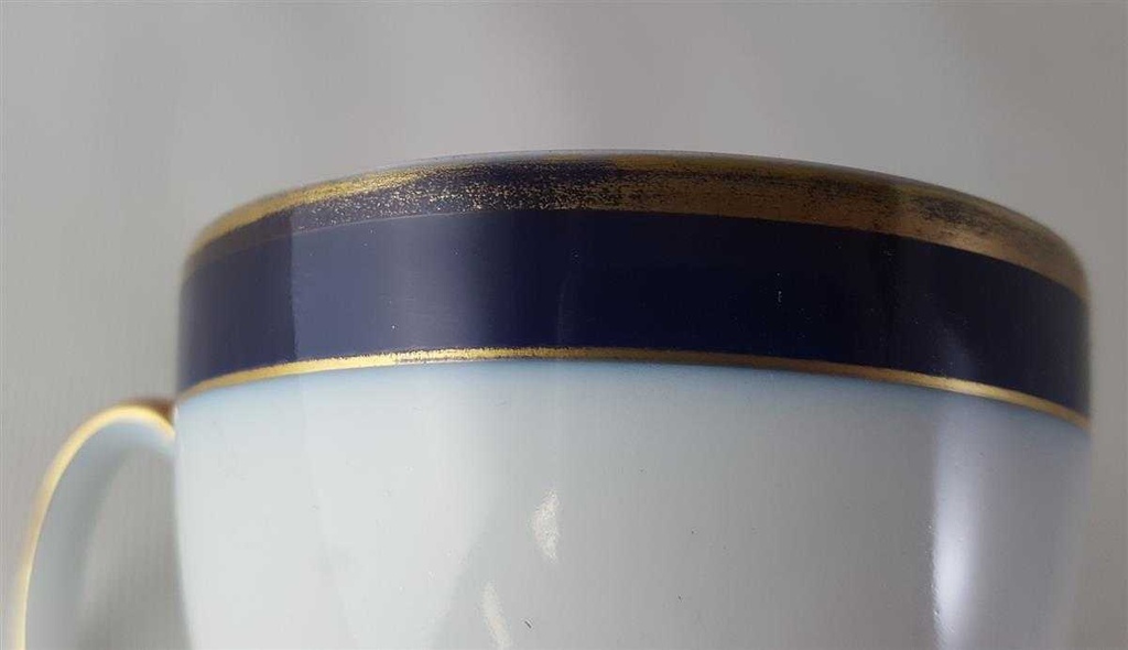 [4581969] Kaffeetasse Tasse Goldrand Melitta Madrid Kobaltblau mit Blau gebraucht - akzeptabel Bild 4