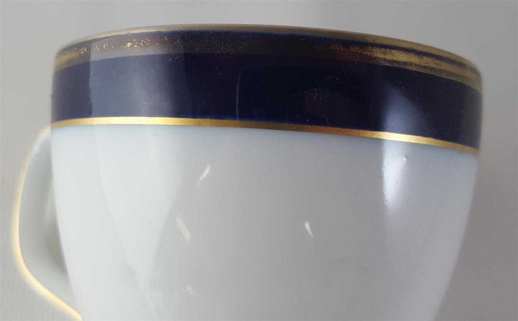 [4581969] Kaffeetasse Tasse Goldrand Melitta Madrid Kobaltblau mit Blau gebraucht - akzeptabel Bild 5