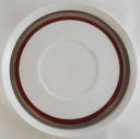 [4581975] Sauciere mit Teller 2tlg Thomas Porzellan Arcta Platin Bordeaux gebraucht - gut Bild 4