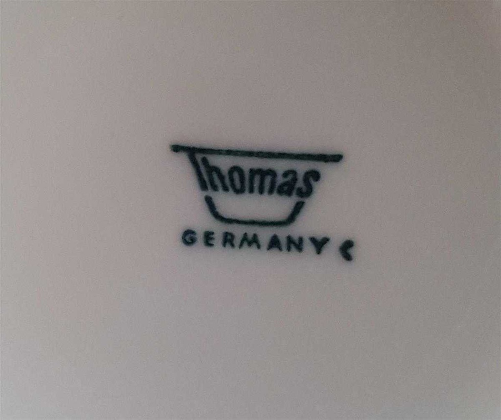 [4581975] Sauciere mit Teller 2tlg Thomas Porzellan Arcta Platin Bordeaux gebraucht - gut Bild 5