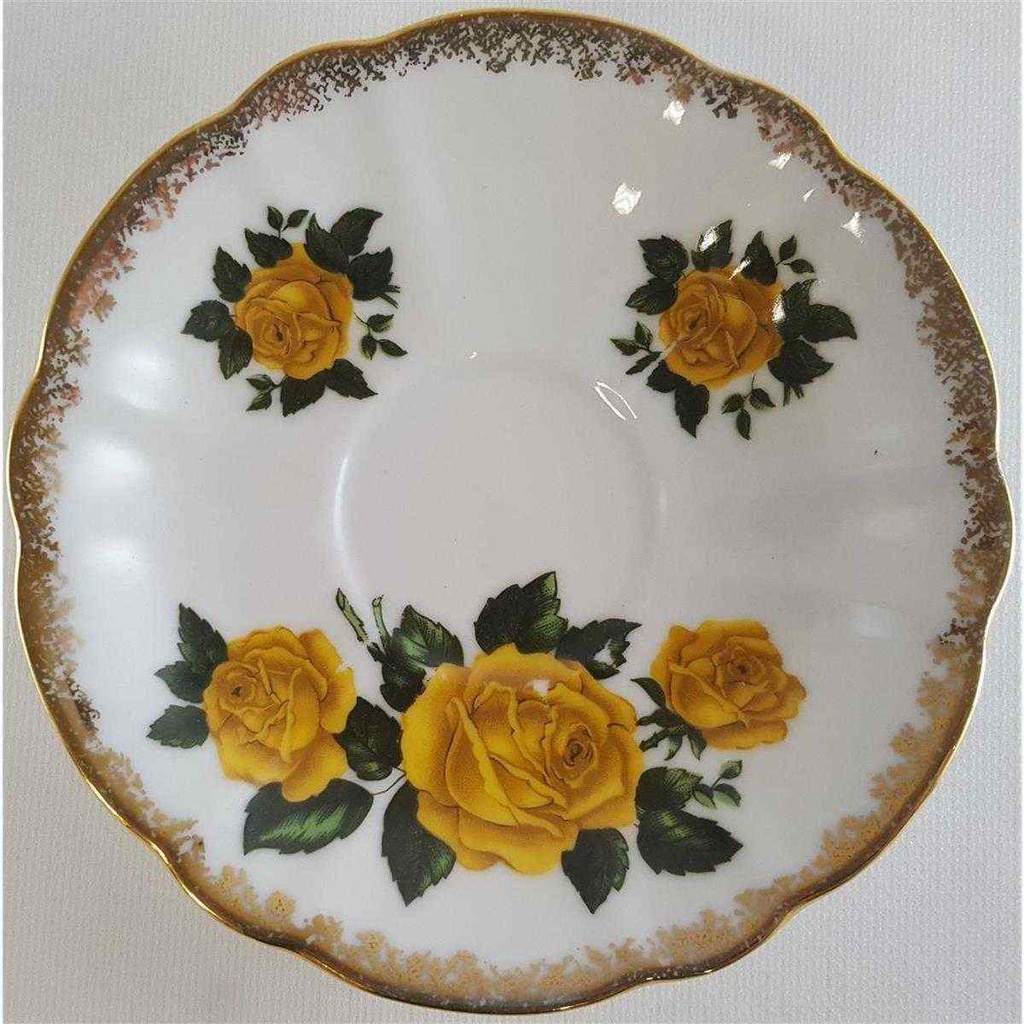 [4581981] Untertasse für Kaffee 13,7 cm Schaller Rheinpfalz Rosendekor gebraucht - gut Bild 4