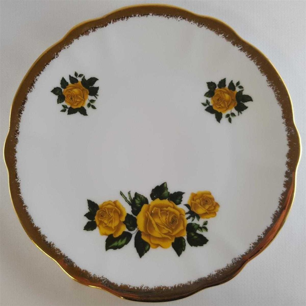 [4581982] Kuchenteller Dessertteller Frühstücksteller 20 cm Schaller Rheinpfalz Rosendekor gebraucht - sehr gut Bild 4