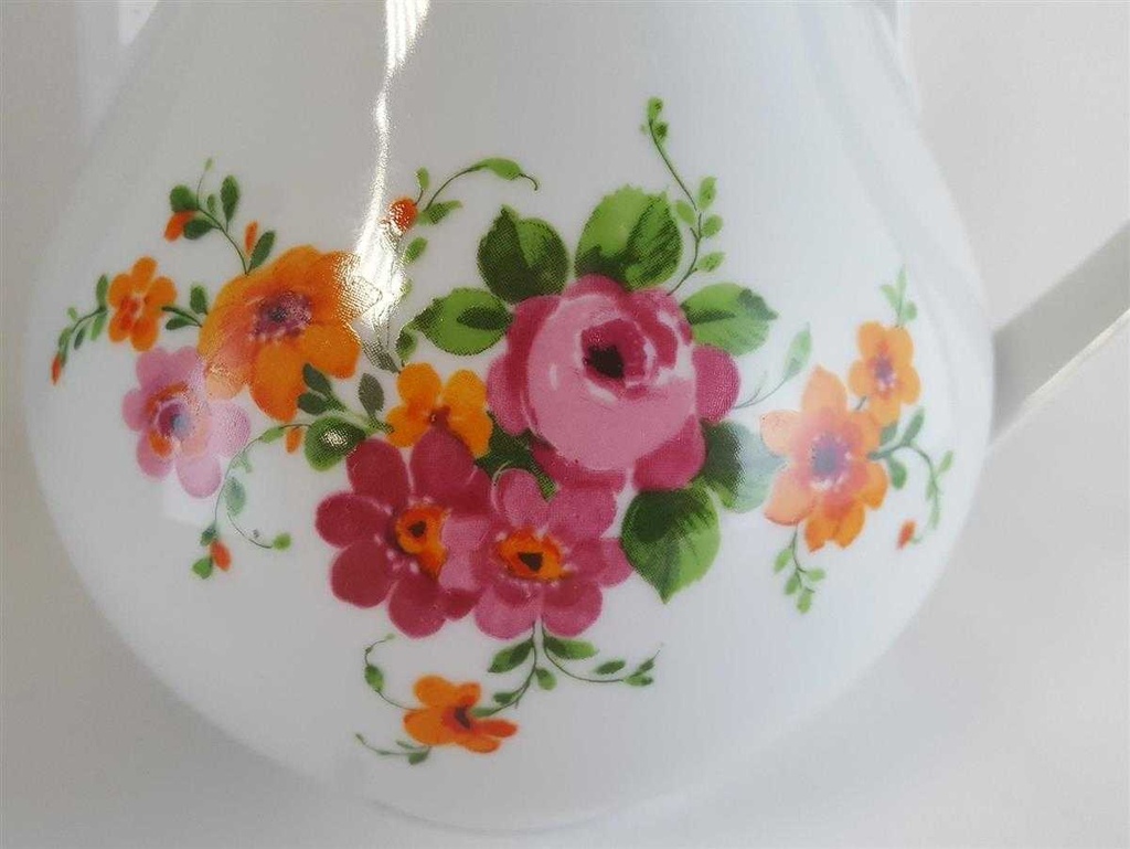 [4581998] Kaffeekanne Goldrand 1,3 L Graf von Henneberg Blumendekor Blumen gebraucht - sehr gut Bild 2