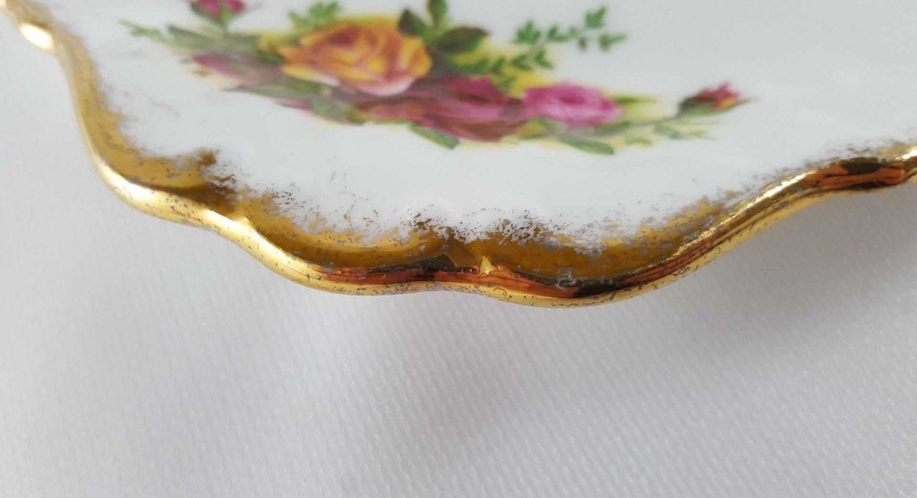 [4583006] Kuchenplatte mit Henkeln Royal Albert Old Country Roses gebraucht - gut Bild 3