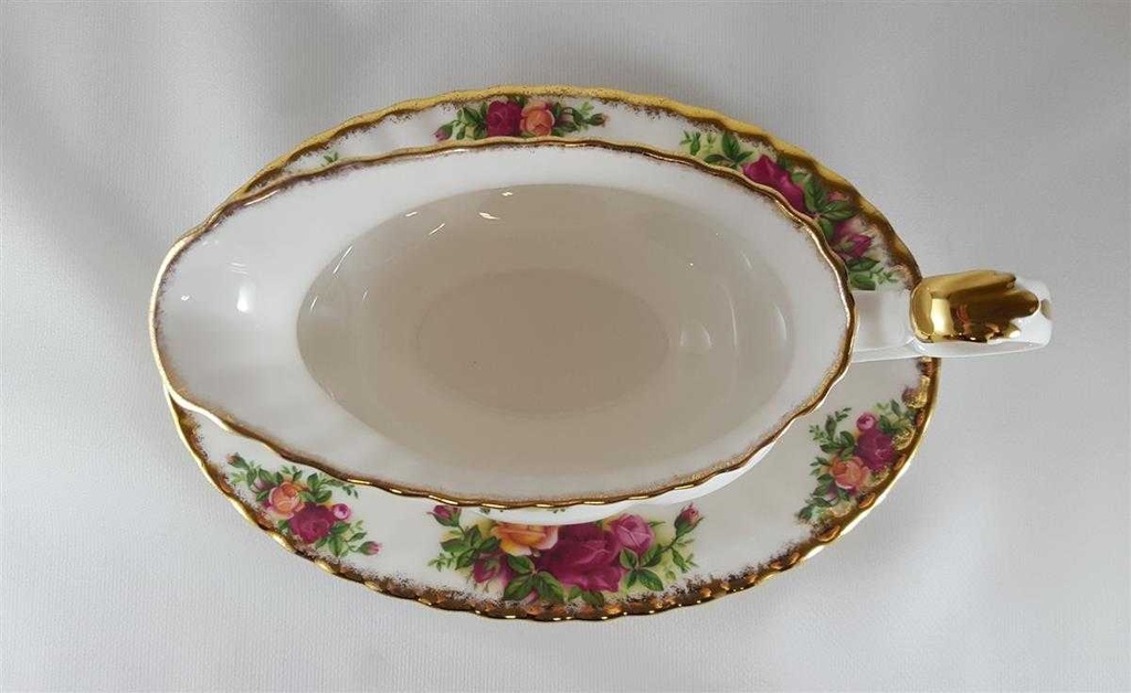 [4583012] Sauciere mit Teller 2tlg Royal Albert Old Country Roses gebraucht - sehr gut Bild 4
