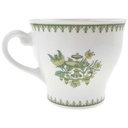 [98065] Kaffeetasse Tirschenreuth Unbekannte Formen Grüne Blumen mit Fransen gebraucht - gut Bild 2