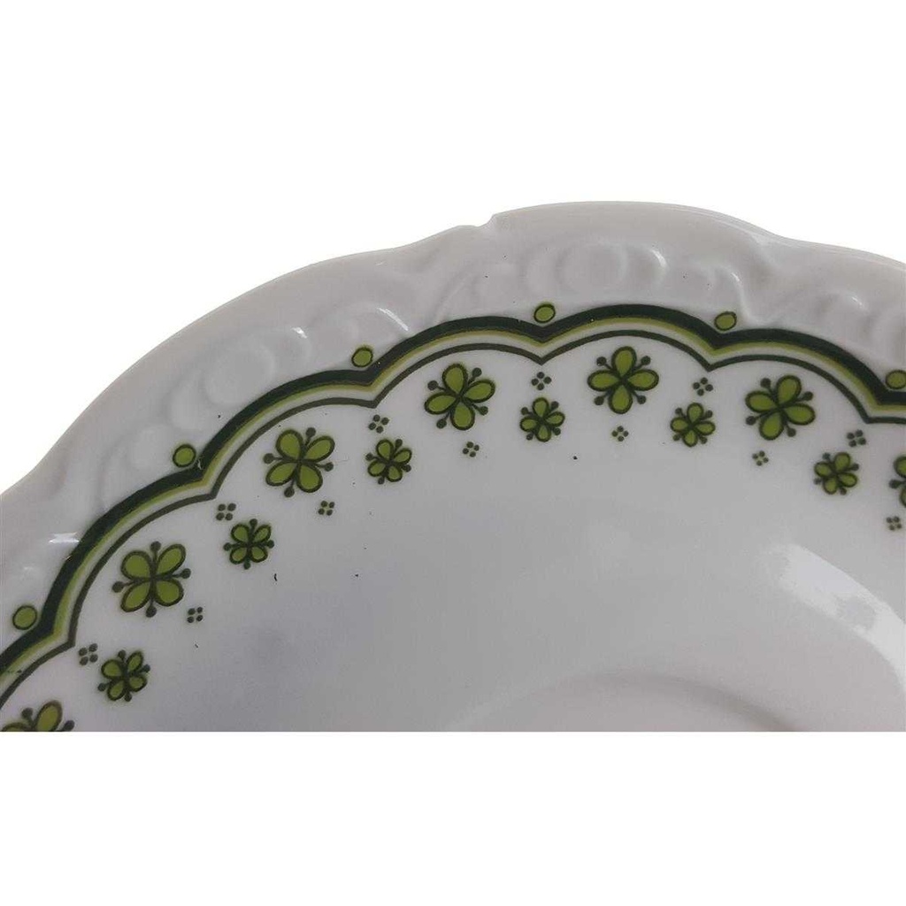 [98084] Untertasse für Kaffee 14,5 cm Mitterteich Form 110 Streublume grün gebraucht - gut Bild 2