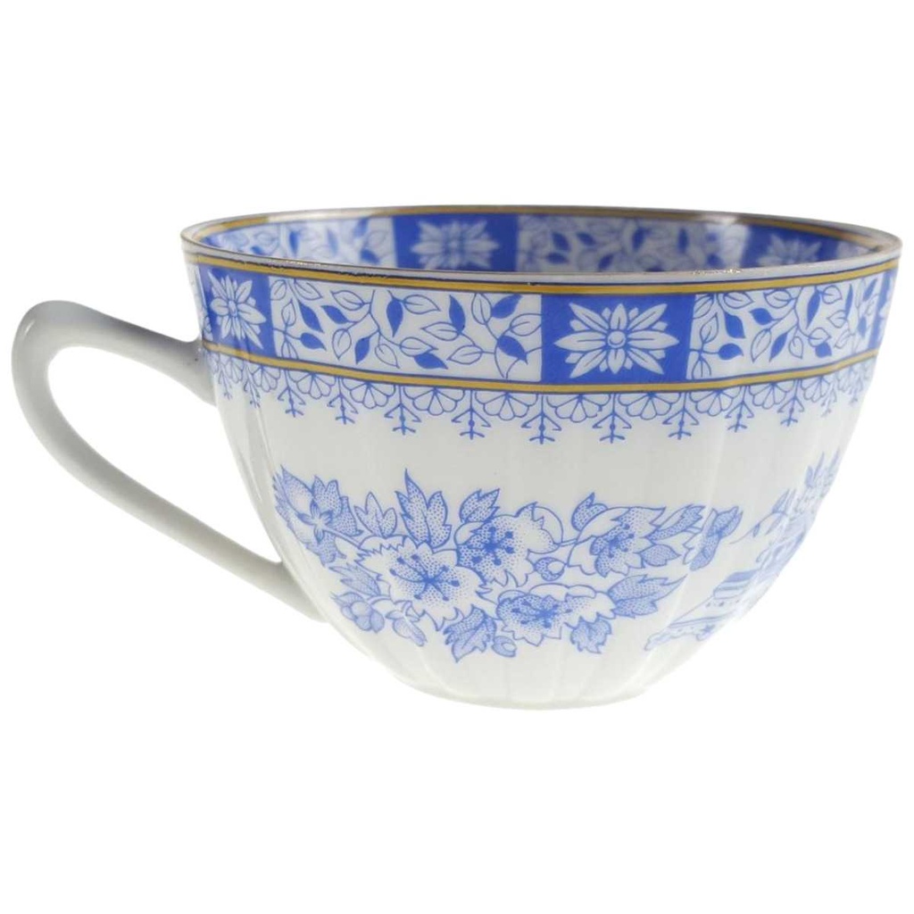 [98093] Kaffeetasse Griff spitz 5,6 cm China Blau gebraucht - gut Bild 2