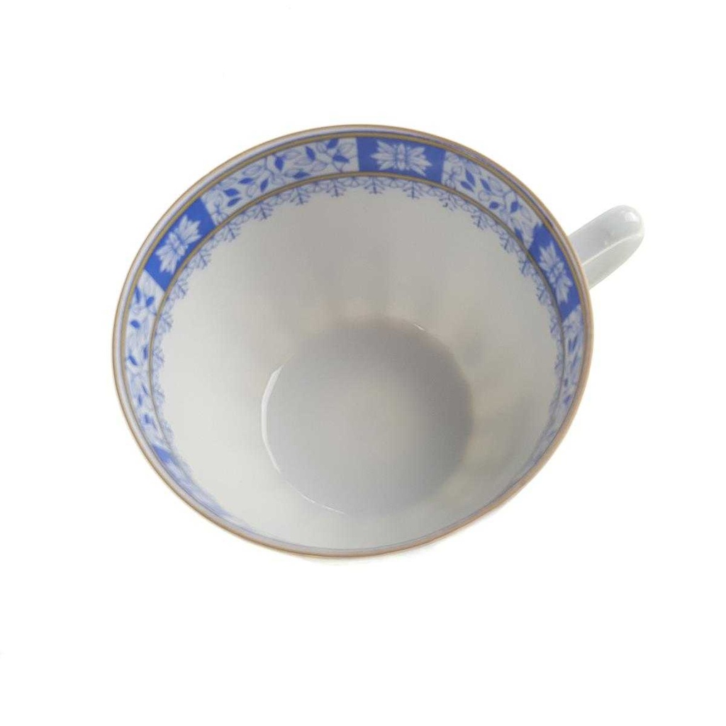 [98093] Kaffeetasse Griff spitz 5,6 cm China Blau gebraucht - gut Bild 3