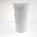 [98095] Blumenvase 19,5 cm AK Kaiser Porzellan Weiß gebraucht - sehr gut Bild 3