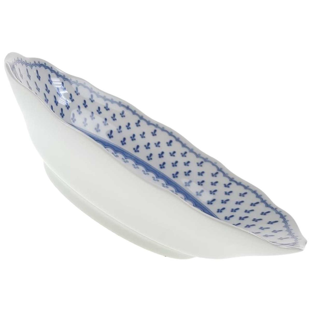 [98098] Untertasse für Kaffee ohne Innenspiegel 14 cm Hutschenreuther Maria Theresia blaue Bordüre Lilie gebraucht - sehr gut Bild 2