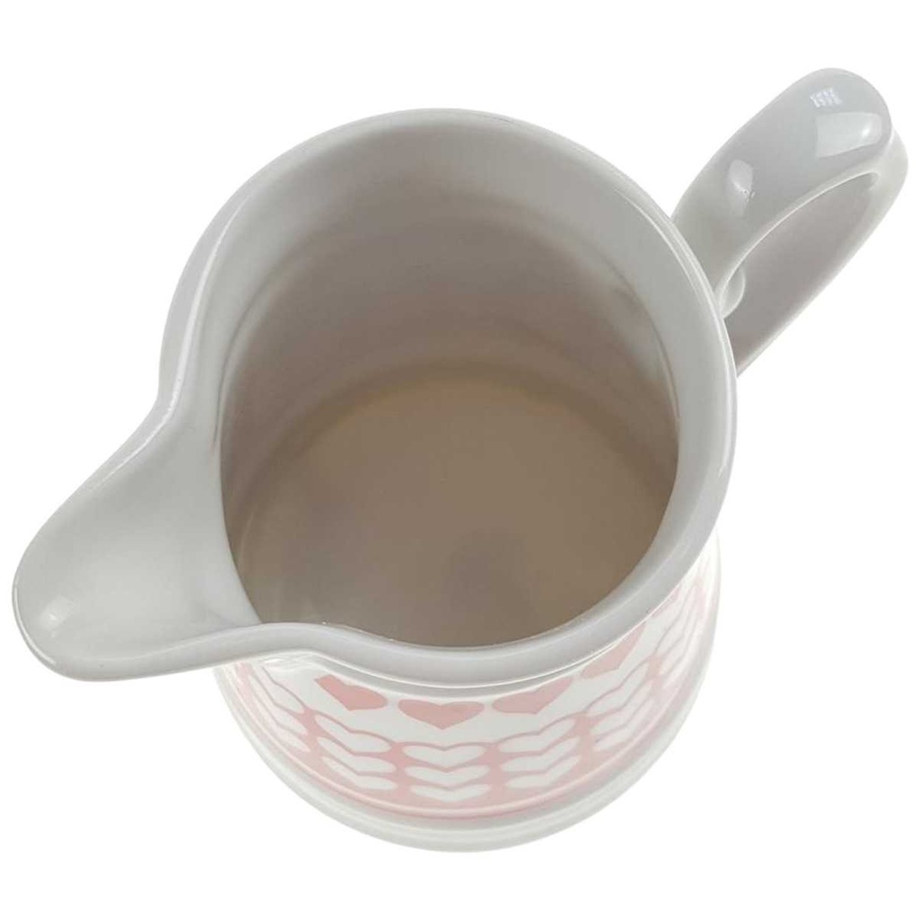 [98106] Milchkännchen 0,2 L Winterling Schwarzenbach Herzchen rot weiß gebraucht - gut Bild 2