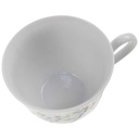 [98122] Kaffeetasse 0,2 L Winterling Kirchenlamitz blau rot Blümchen Relief Wellenrand gebraucht - sehr gut Bild 2