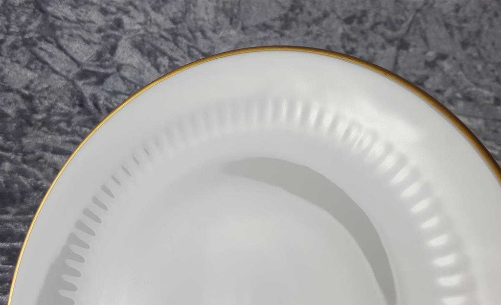 [98132] Kuchenteller Dessertteller Goldrand 19,7 cm Zeh Scherzer Rillenrelief 1689 Bild 3