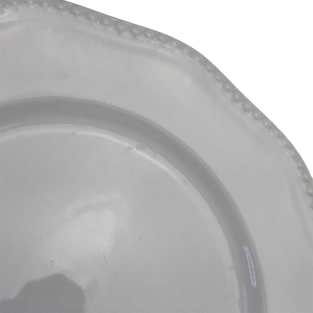 [98142] Speiseteller 26 cm Rosenthal Perlrand Weiß gebraucht - akzeptabel Bild 3
