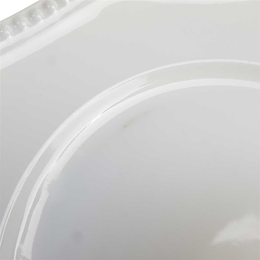 [98142] Speiseteller 26 cm Rosenthal Perlrand Weiß gebraucht - akzeptabel Bild 5