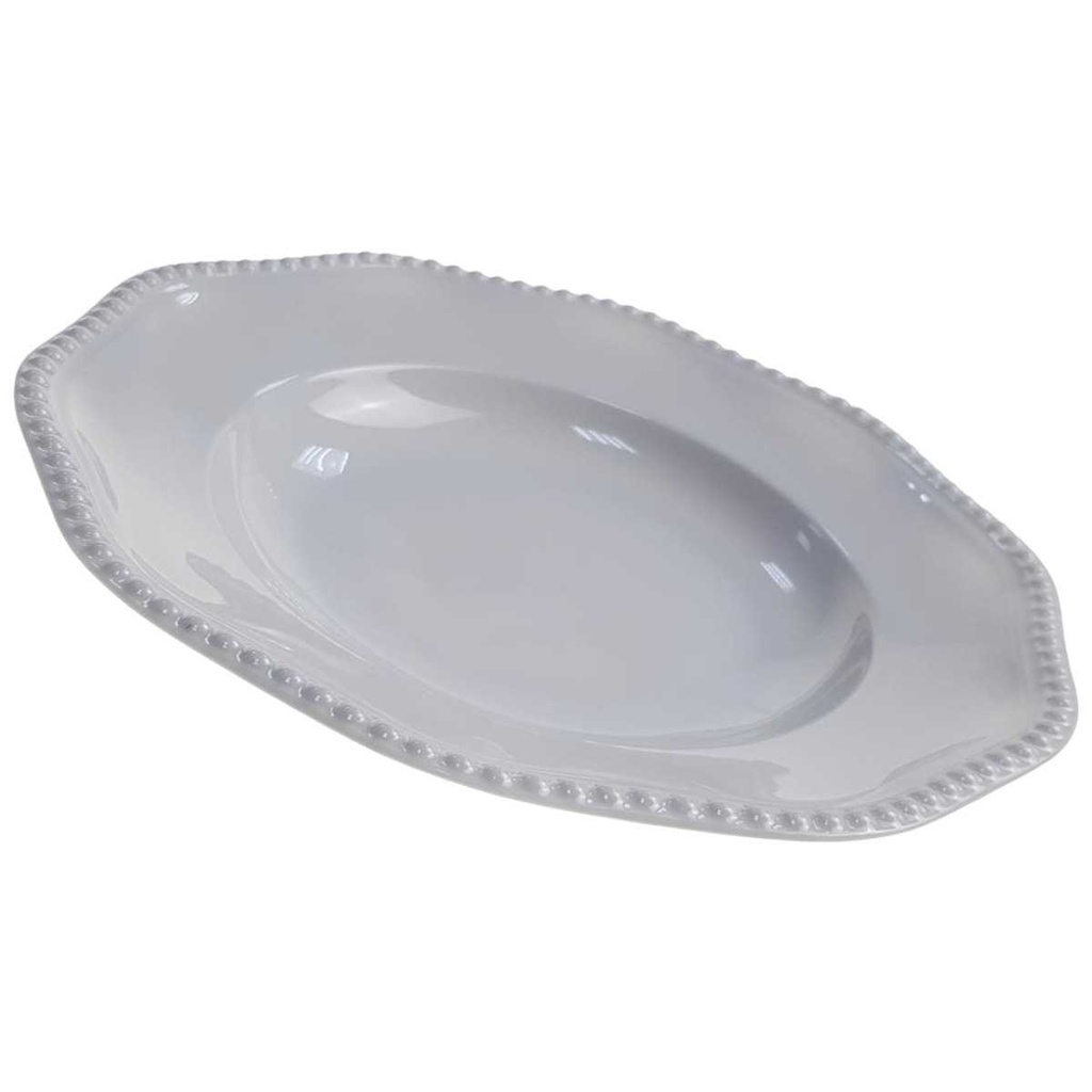 [98144] Suppenteller 25,2 cm Rosenthal Perlrand Weiß gebraucht - akzeptabel Bild 2
