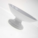 [98145] Schale auf Fuß Konfektschale 18 cm Seltmann Weiden Weiß gebraucht - gut Bild 3