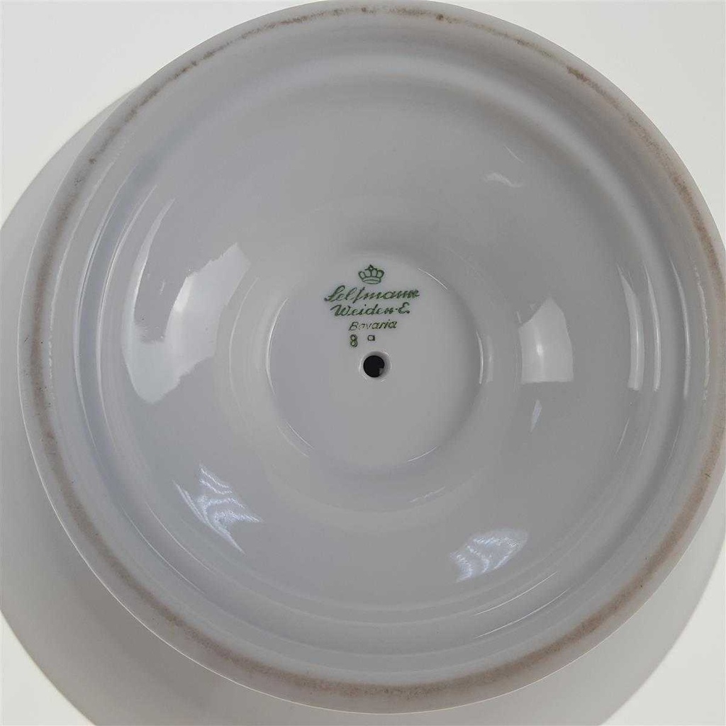 [98145] Schale auf Fuß Konfektschale 18 cm Seltmann Weiden Weiß gebraucht - gut Bild 4