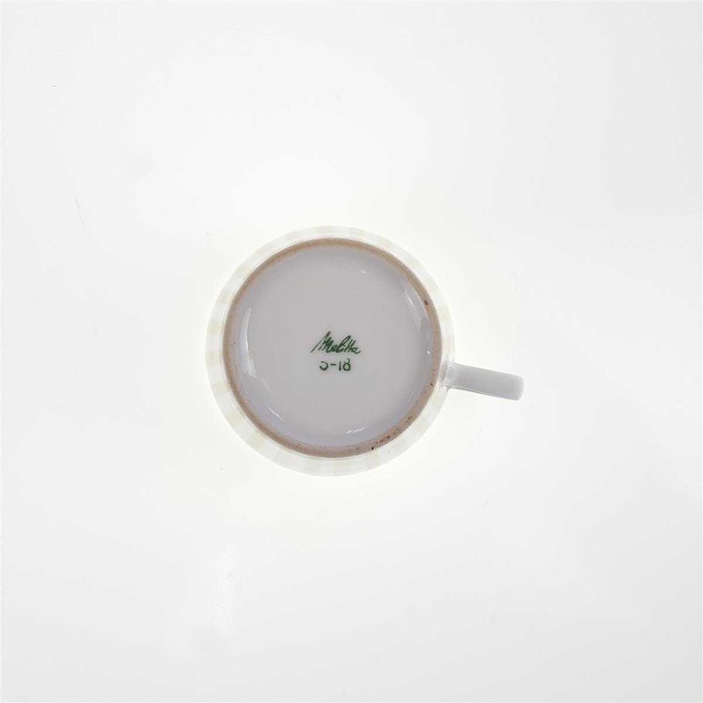 [98160] Kaffeetasse Melitta Zürich Streifen limettengrün Jupp Ernst gebraucht - gut Bild 4