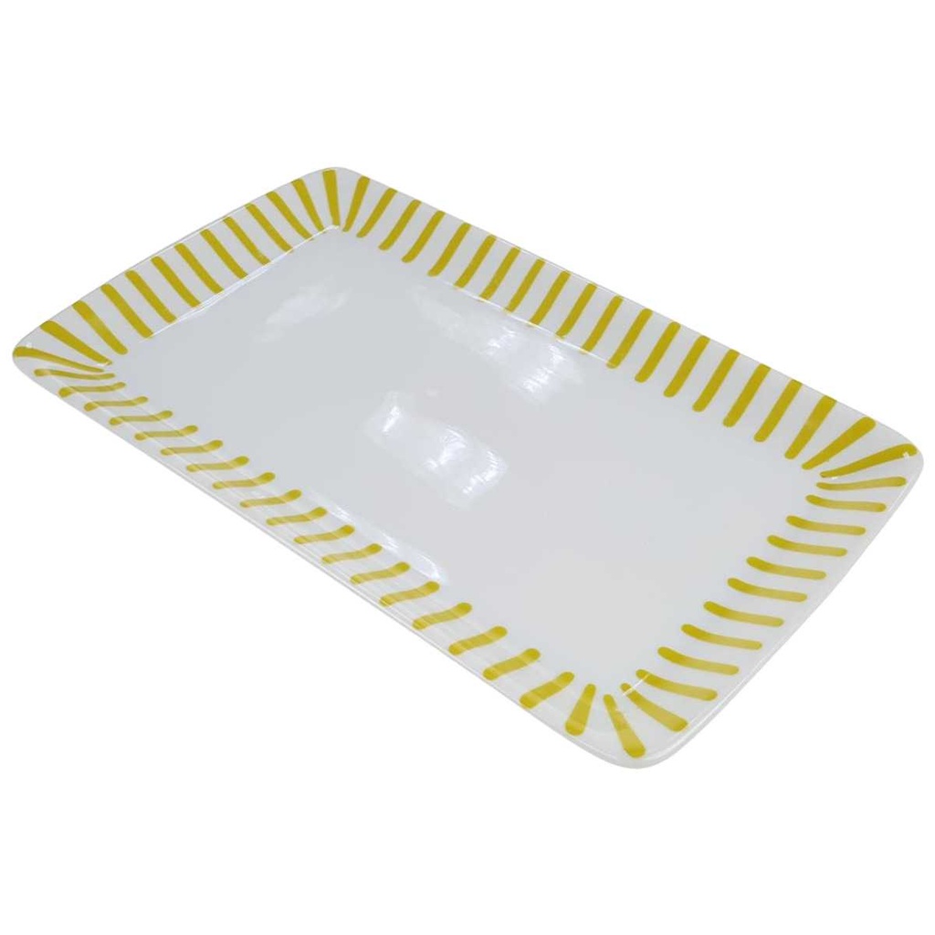 [98169] Platte 22,3x13,5 cm Melitta Zürich Streifen limettengrün Jupp Ernst gebraucht - gut Bild 2