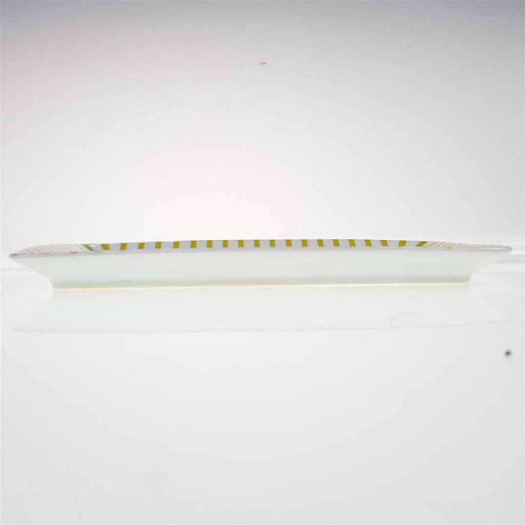 [98169] Platte 22,3x13,5 cm Melitta Zürich Streifen limettengrün Jupp Ernst gebraucht - gut Bild 3