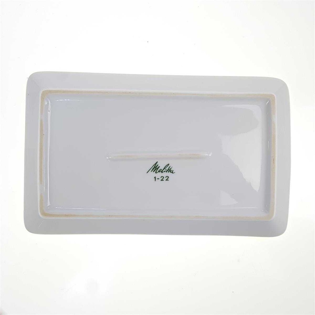 [98169] Platte 22,3x13,5 cm Melitta Zürich Streifen limettengrün Jupp Ernst gebraucht - gut Bild 4