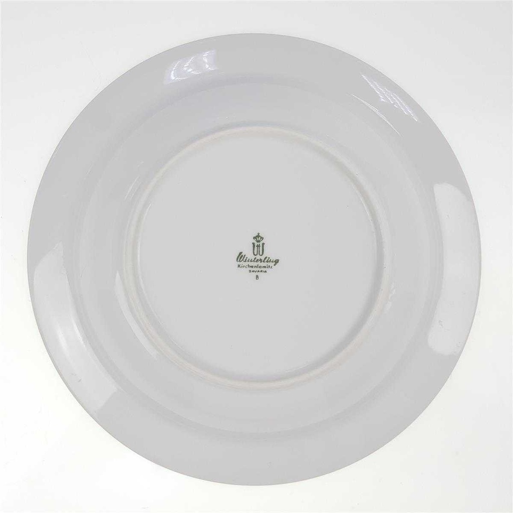 [98186] Suppenteller 21,5 cm Winterling Kirchenlamitz Brauner Rand weiße Kreise gebraucht - gut Bild 5
