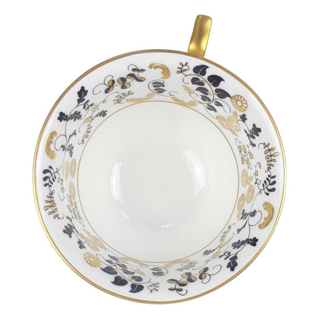 [98194] Sammelgedeck 3tlg Roloff Handmalerei schwarz gold Dekor Untertasse Kuchenteller Teetasse gebraucht - sehr gut Bild 3