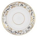 [98194] Sammelgedeck 3tlg Roloff Handmalerei schwarz gold Dekor Untertasse Kuchenteller Teetasse gebraucht - sehr gut Bild 4