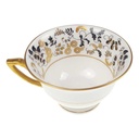 [98194] Sammelgedeck 3tlg Roloff Handmalerei schwarz gold Dekor Untertasse Kuchenteller Teetasse gebraucht - sehr gut Bild 6