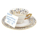 [98194] Sammelgedeck 3tlg Roloff Handmalerei schwarz gold Dekor Untertasse Kuchenteller Teetasse gebraucht - sehr gut Bild 7