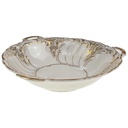 [98199] Schale mit Griffen Golddekor 19,3 cm Krautheim Blumendekor Blumen gebraucht - sehr gut Bild 2