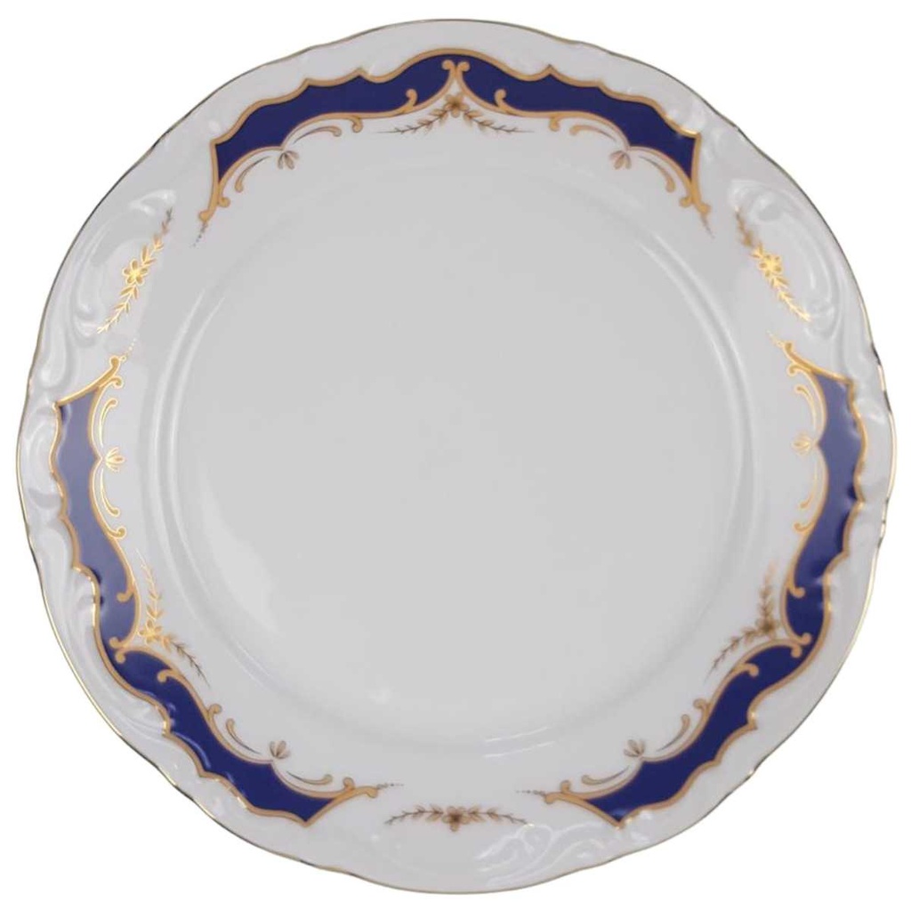 [98201] Sammelgedeck Goldrand 3tlg Mitterteich Blau mit gebraucht - sehr gut Bild 2