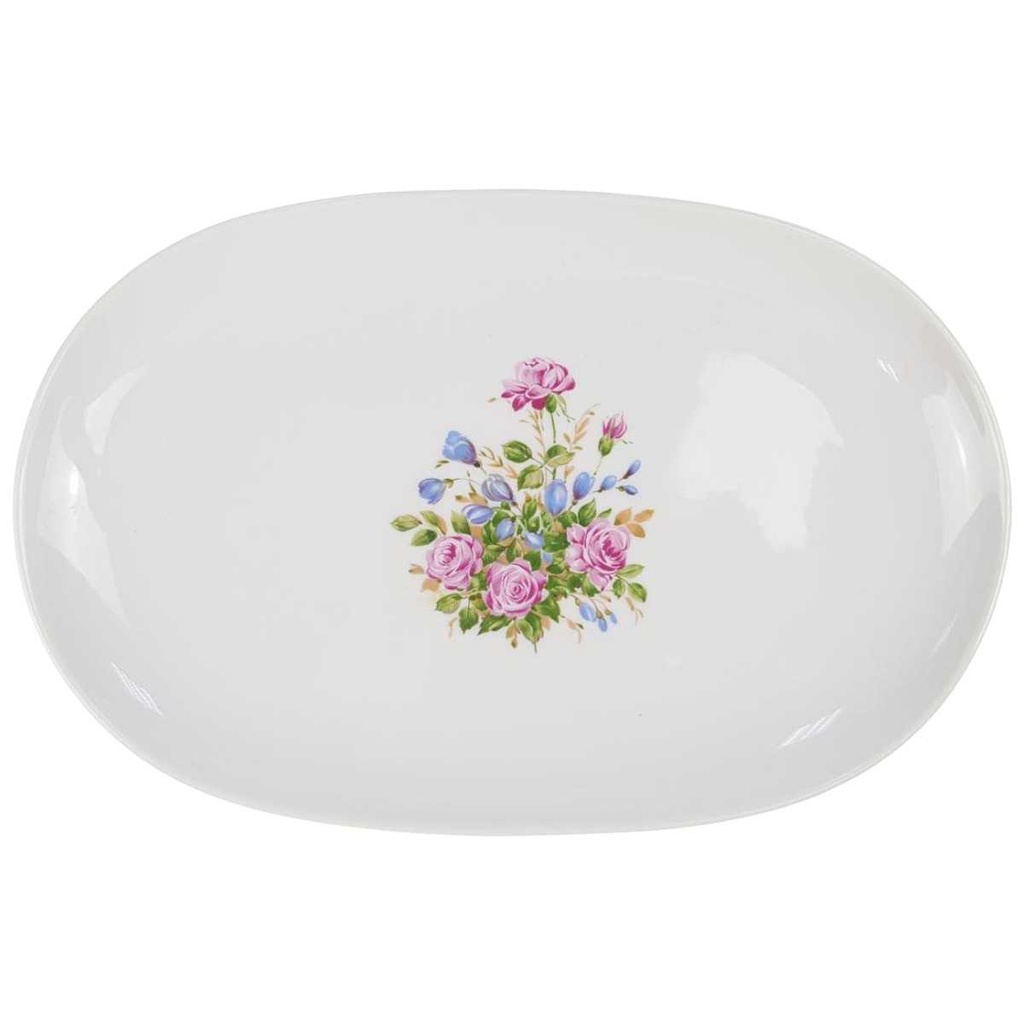 [98208] Servierplatte 32x20,8 cm Melitta Blumendekor Bunt Blumen gebraucht - sehr gut Bild 2