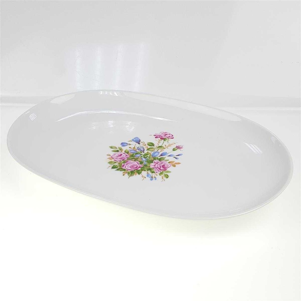 [98208] Servierplatte 32x20,8 cm Melitta Blumendekor Bunt Blumen gebraucht - sehr gut Bild 3