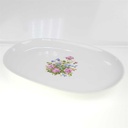 [98208] Servierplatte 32x20,8 cm Melitta Blumendekor Bunt Blumen gebraucht - sehr gut Bild 3