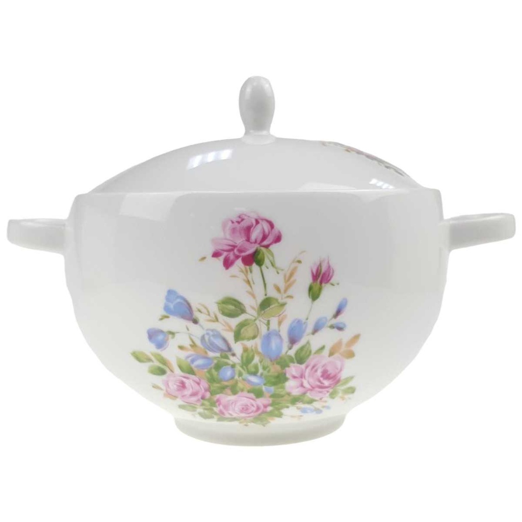 [98209] Ragoutterrine Servierschüssel 1,3 L Melitta Blumendekor Bunt Blumen gebraucht - gut Bild 2