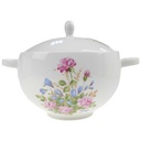 [98209] Ragoutterrine Servierschüssel 1,3 L Melitta Blumendekor Bunt Blumen gebraucht - gut Bild 2