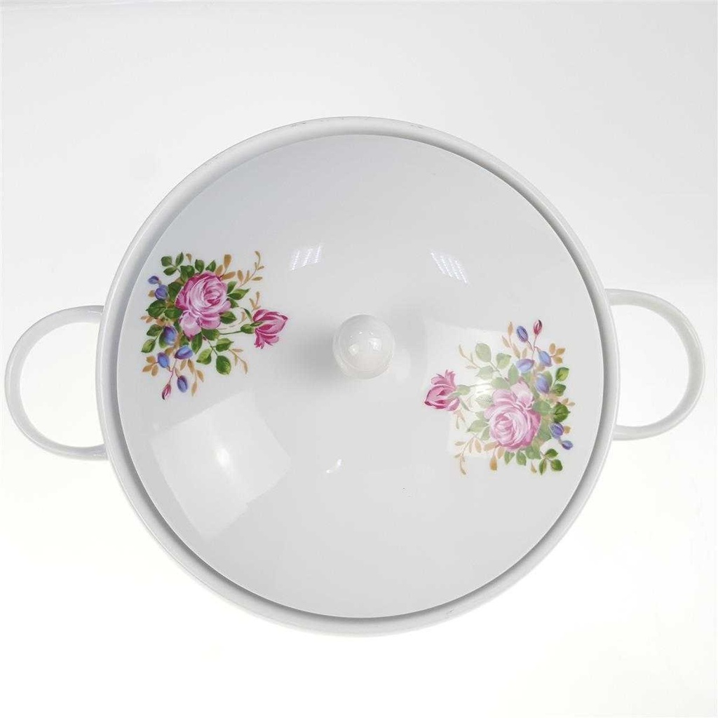 [98209] Ragoutterrine Servierschüssel 1,3 L Melitta Blumendekor Bunt Blumen gebraucht - gut Bild 3